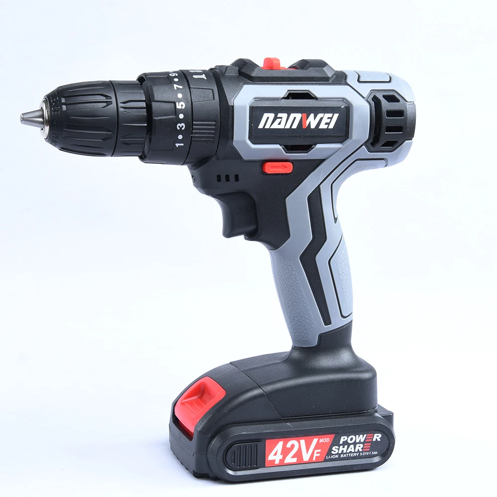 Ударная дрель, миниатюрная беспроводная ручная дрель, литий-ионный аккумулятор, 21 в