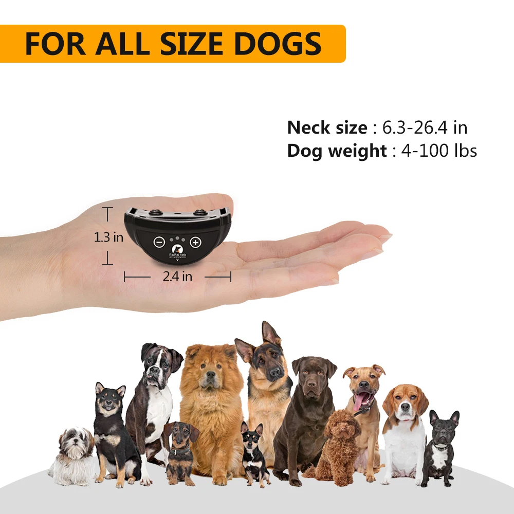 waterproof electronic bark shock dog training collar dog bark control devices