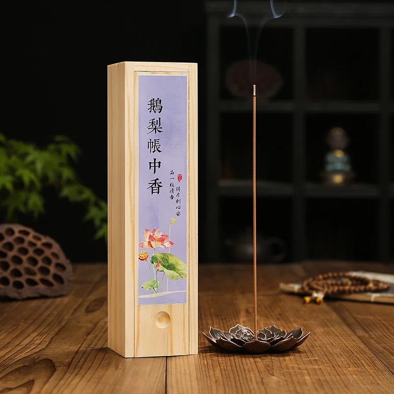 Goose pear tent Natural sandalwood fragrance Joss stick Buddhist fragrance offer joss sticks household Deodorized incense