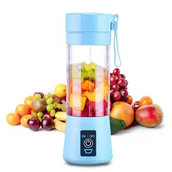 380ML Electric Fruit Juicer Personal Size Portable Juicer Cup Rechargeable USB Mini Blenders For Travel