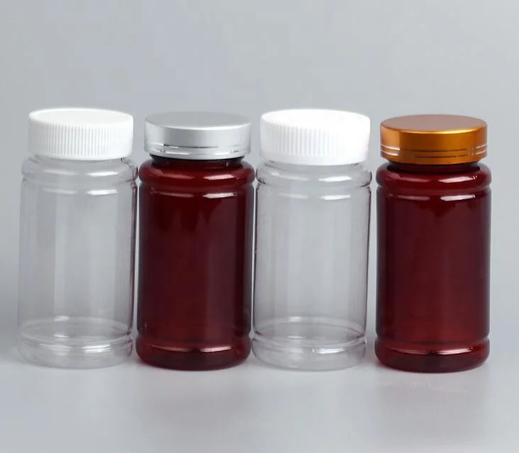 150cc Plastic pill bottles  PET plastic medicine capsule pill bottle with seal