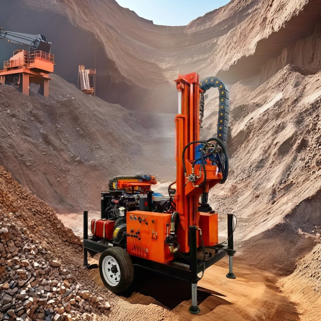 300 Meter Water Well Drilling Rig with Motor and Engine Filter Material Lorry Truck Mounted