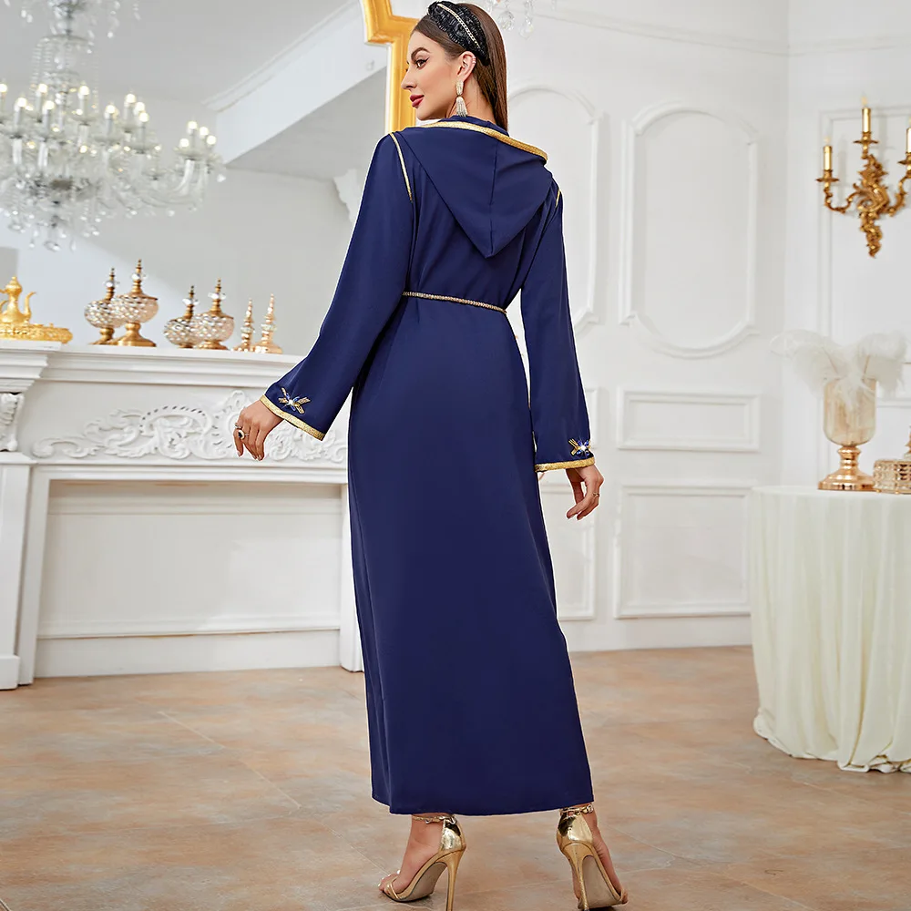 Wholesale Ethnic Clothing Abaya Women Muslim Dress 2024 Hot Sale Islamic Clothing With Rhinestone Pearl For Lady