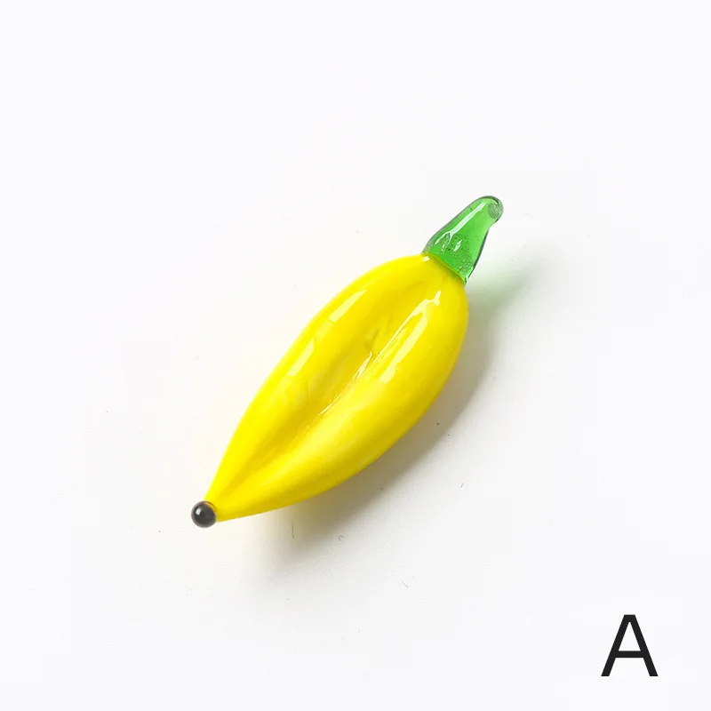 hot sale hand-blown artificial and vegetable Stained glass fruit statues Christmas tree decorations