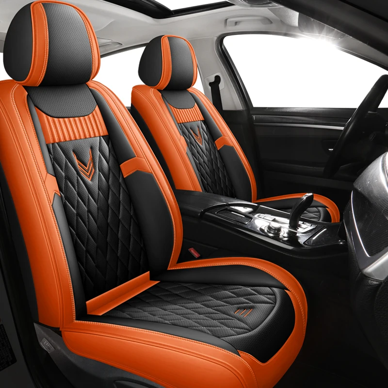High Quality Factory Price Easy To Install Colorful Leather Car Seat Covers Fit Most Sedan SUV