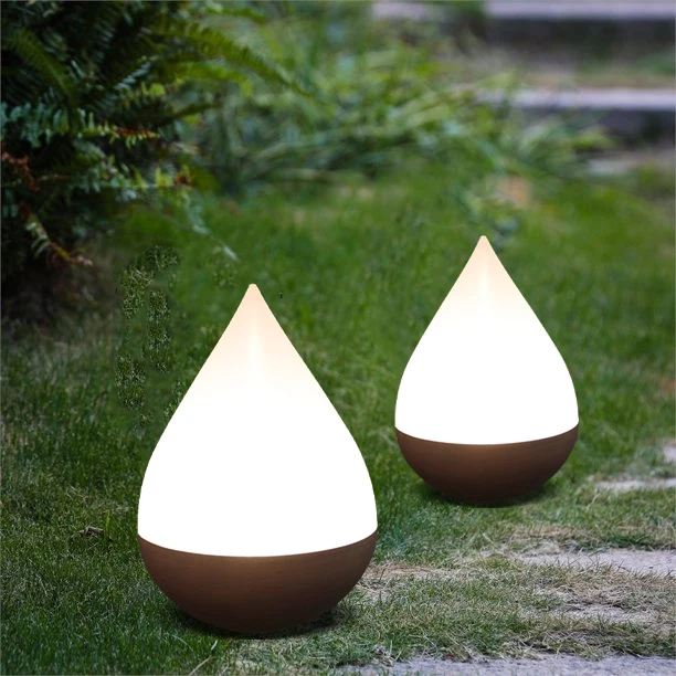 garden interior decoration waterproof ip44 solar water drop light led table  lamp