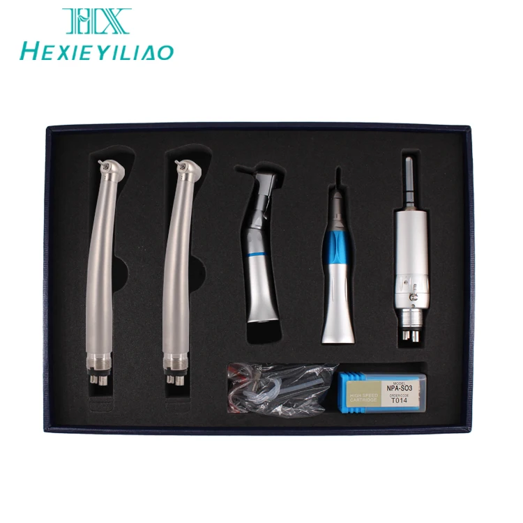 Hot selling dental low-speed curved angle micro motor handpiece high-speed and low speed oral air turbine dental handpiece kit