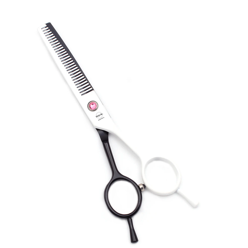 Hairdressing Scissors 5.5' JP Stainless Cutting Scissors Thinning Shears Hairdressing Scissors Finger Rest White A1012