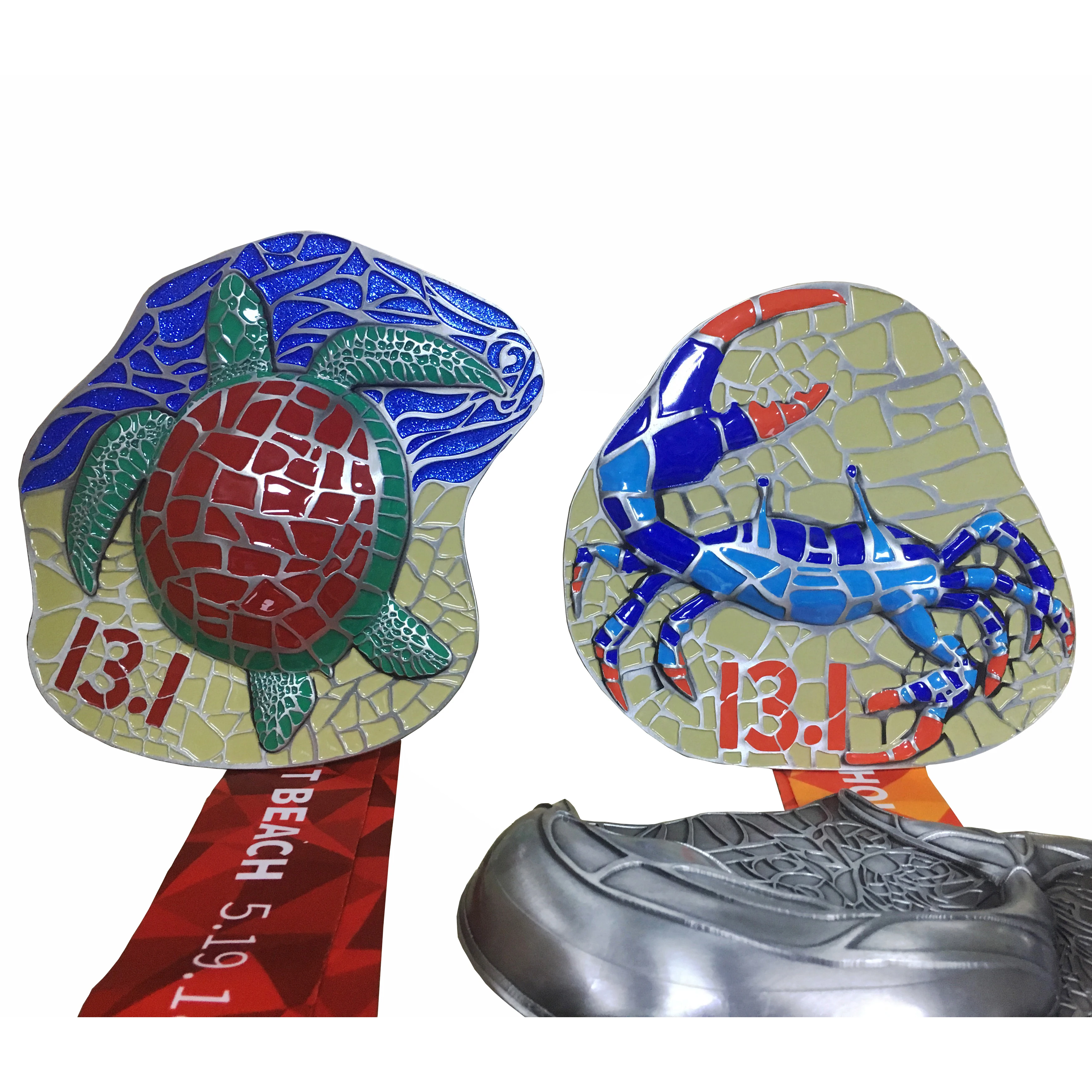 Beach Run Dolphin Design 3D Marathon Medals Custom Medals Sports Medals