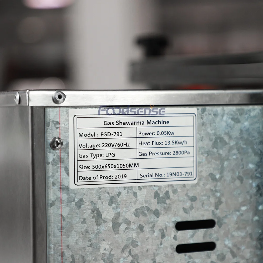 Hot Sale Automatic Appliances Turkey Kebab Seekh Gas Skewer Doner Shish Shawarma/ Kebab Machine with 4 Burners