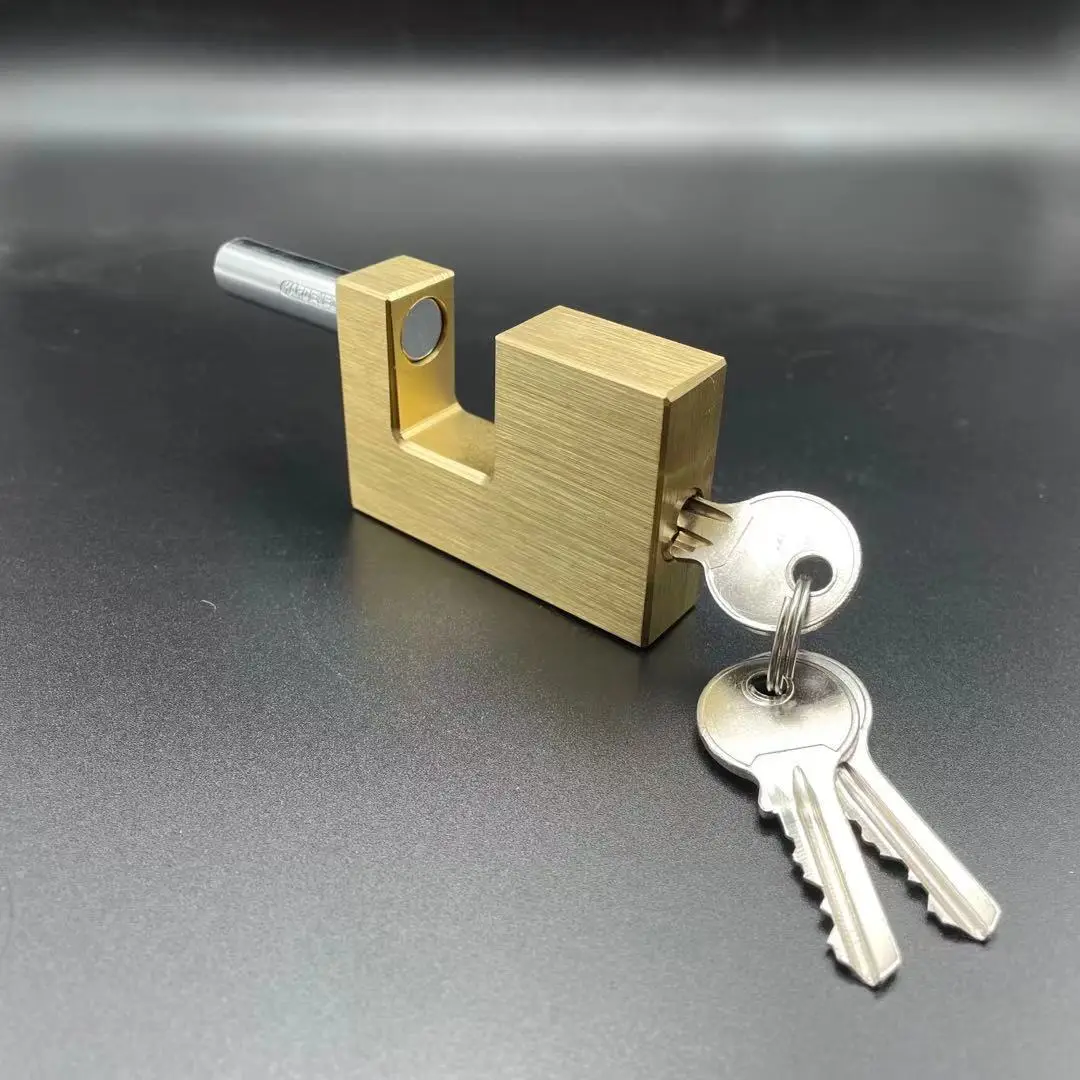 Sample available 75mm rectangular brass padlock security cheap square lock