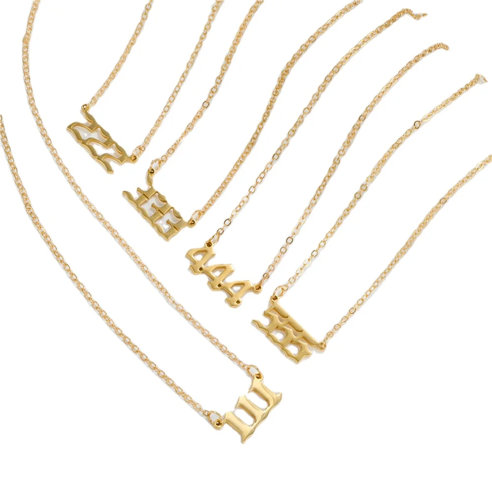 Custom Simple Stainless Steel Modern Vegan Pendant Unisex Word Charm with Circle and Number Pattern for Gift Party Plating