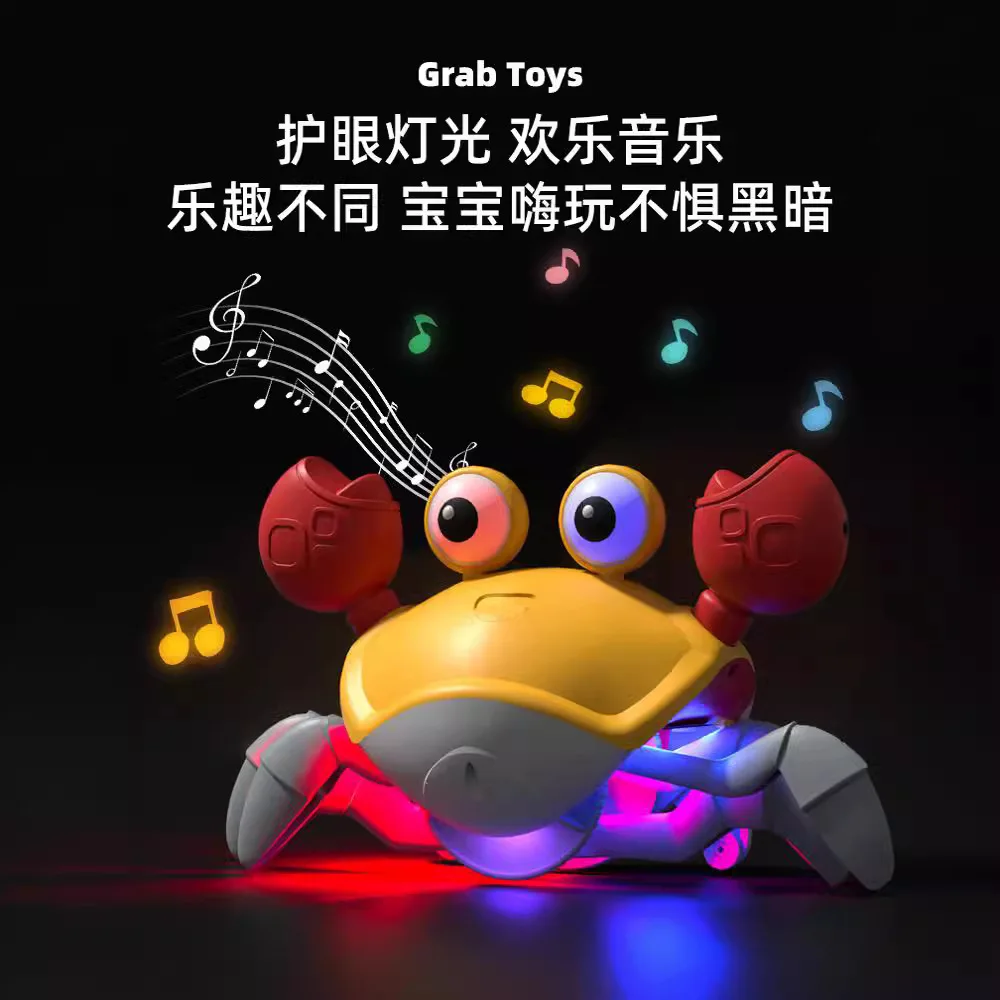 Induction Escape Crab Electric Pet Toys Children Interactive Learn To Climb Toy with Music LED Light for Unisex 2 to 4 Years Old