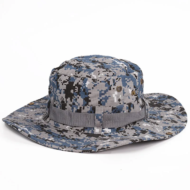 HT-1410	Wholesale Classic Cap Camouflage Casual Outdoor Adjustment Camouflage Bucket Hat For Men