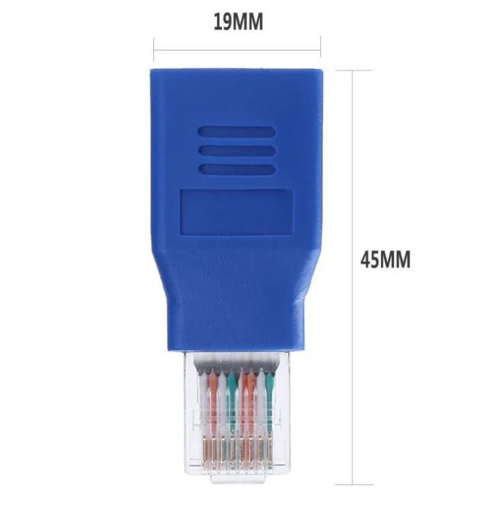 shenzhen Manoson Hot Colorful Waterproof RJ45 Converter Male To Female RJ45 Adapter