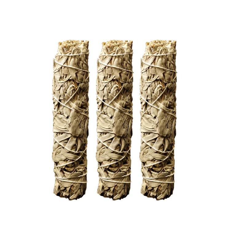 Factory Supply 3.5/4/7/8/9 Inch Dried White Sage Bundle Smudge Sticks Incense for Yoga Meditation and Cleansing