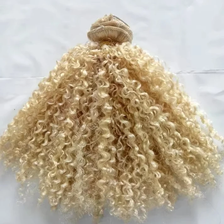 13A Raw Russian 613 Virgin Hair Weave Bundles Blonde 100% Raw Unprocessed Human Hair Vendor, Brazilian Kinky Curly Hair