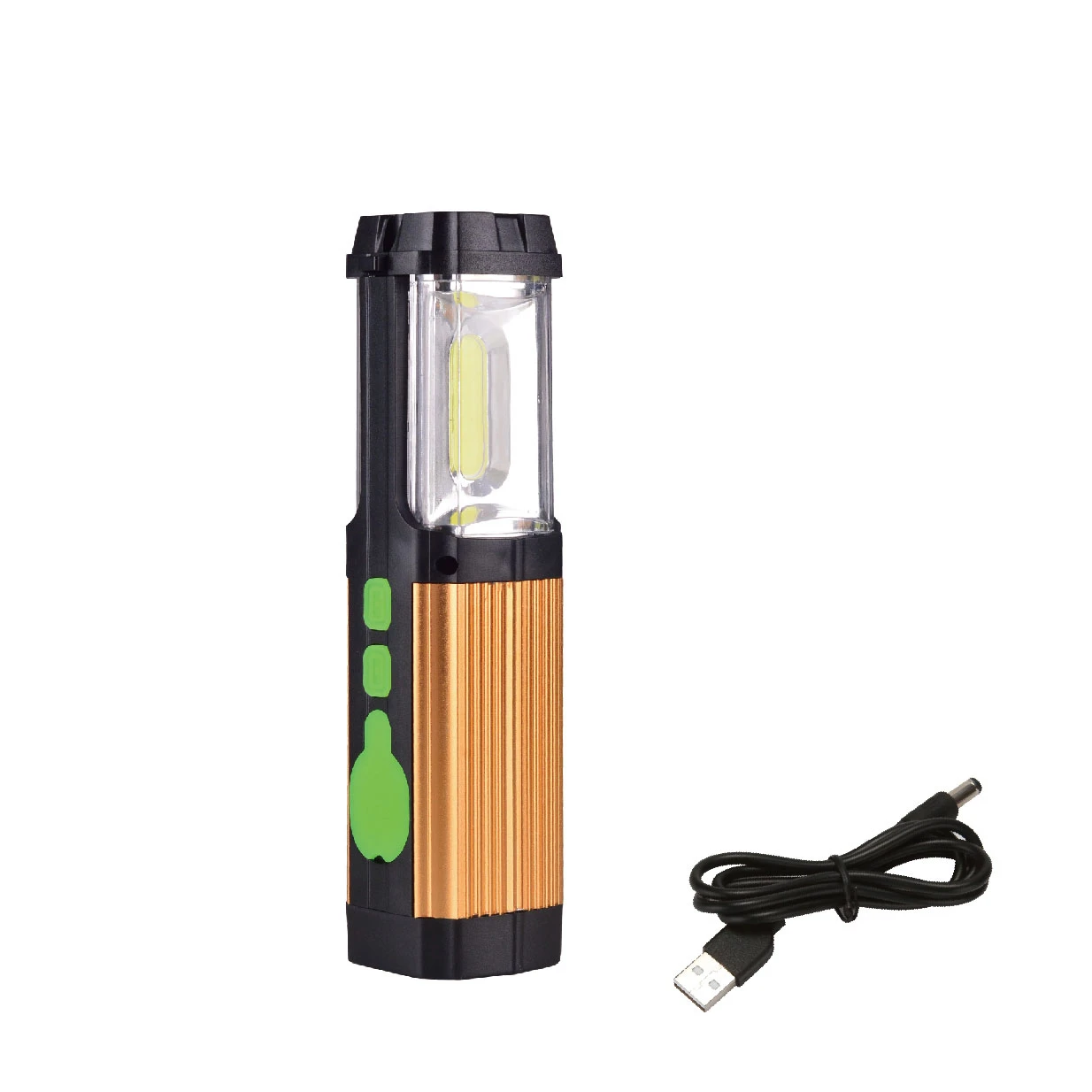 AT-9200 Aluminum  camping light with compass  waterproof COB led emergency light with USB mobile charger function