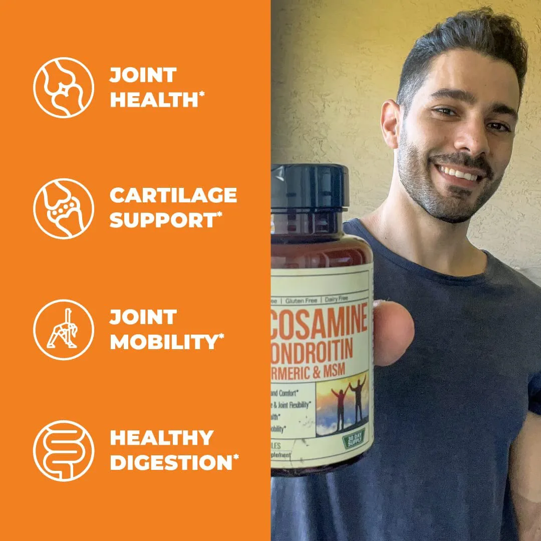 Glucosamine Chondroitin MSM Capsules sulfate tablets Joints Support Supplement Turmeric Capsule Glucosamine Chondroitin Capsules