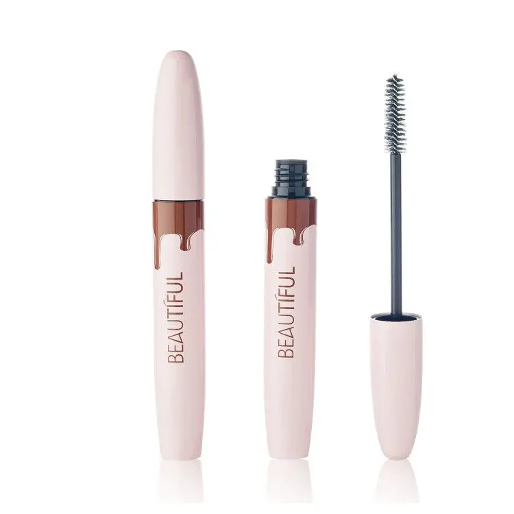 Empty 8ml 10ml pale/light adorable glossy pink metal/aluminum mascara tubes, mascaras de halloween, mascara bottle