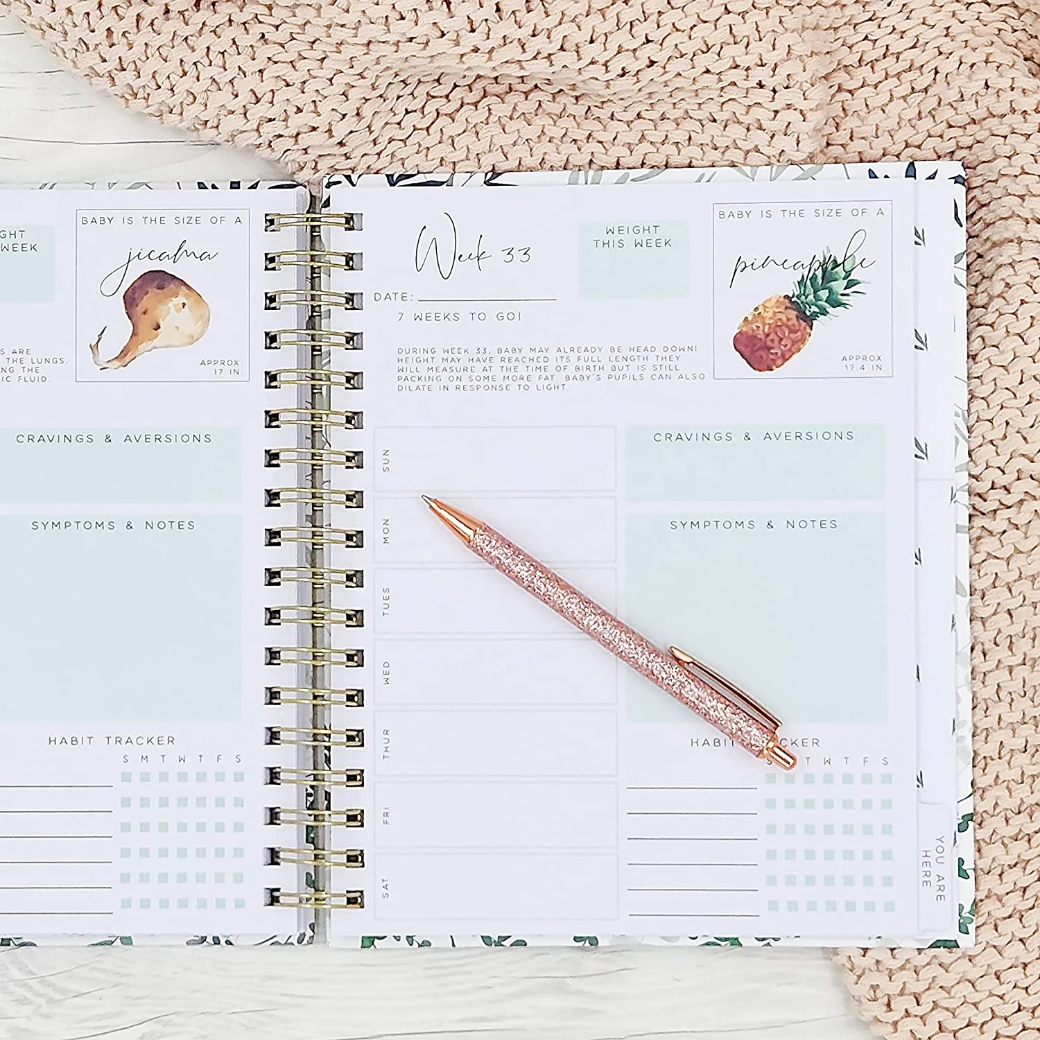 Custom Printing Pregnancy Journal Weekly Monthly Pregnancy Planner  Memory Book for Expecting Moms