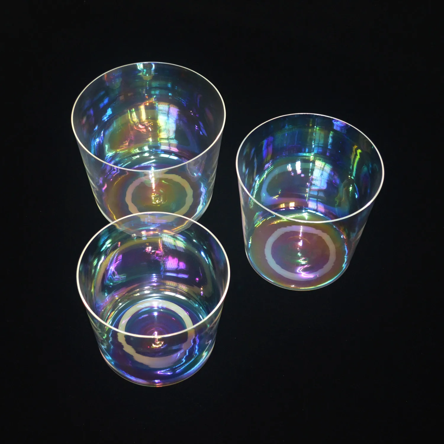 Christmas Gift 5 - 12 inch Chakra Tuned 432Hz 440Hz Cosmic Light Quartz Crystal Singing Bowls for Healing Sound Bath