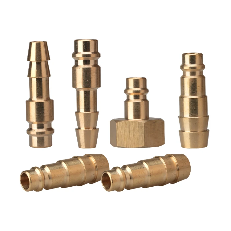 
Pneumatic pipe fitting quick brass npt 1/8 union male coupler 