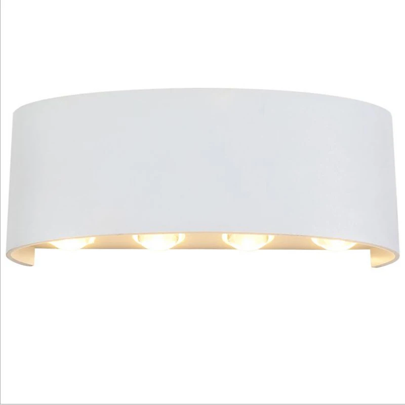 Modern LED Aluminum Outdoor Indoor Ip65 Up and Down For Home Stairs Room Bedside Bathroom Light White or Black  LED Wandlamp