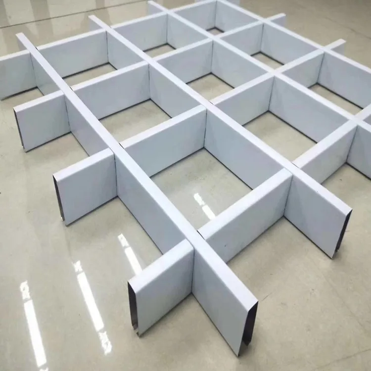 Hot-sales Metal Grille black Wood Ceiling Type Aluminum Grid Suspended Ceiling Tiles