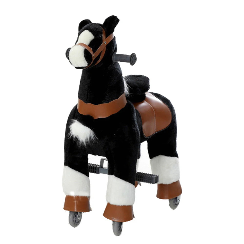 Black Color Mechanical horse scooters with pedals for park