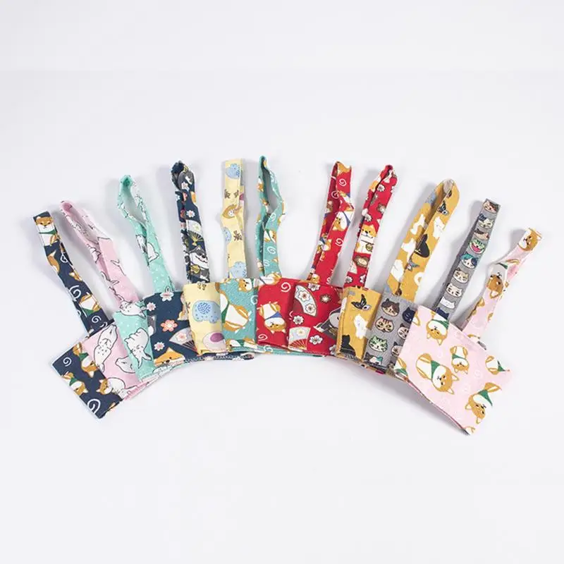 Custom Print Milk Bubble Tea Carrier Holder Take Away Cup Holder Bag Cotton Canvas Cup Sleeve