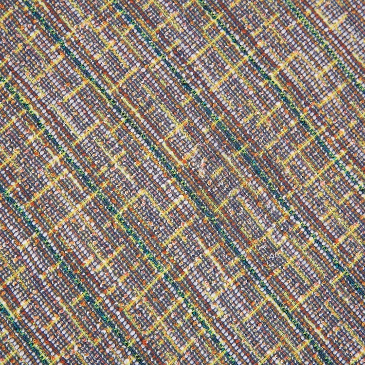 
High quality multi color rayon polyester jacquard yarn dyed knitted tr fabric 