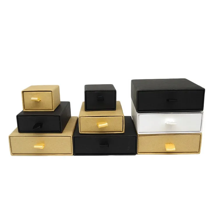 
Custom logo print sliding drawer jewel case for pendant 