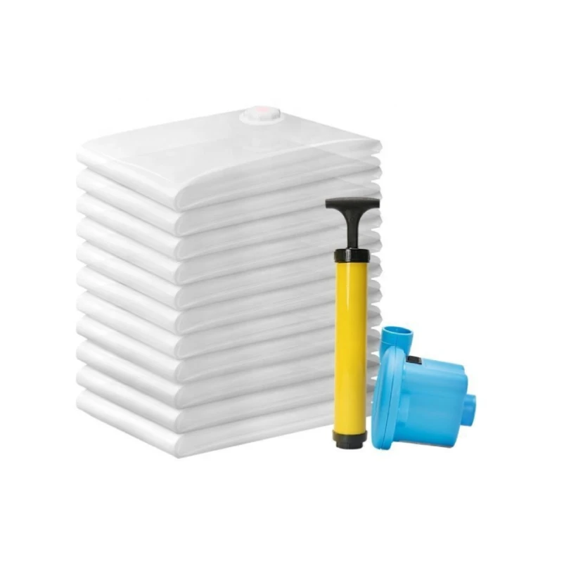 Заводская поставка, индивидуальные Экологически чистые пакеты для хранения из 6 проводов, вакуумный компрессионный мешок для одежды, постельного белья, герметичные пакеты