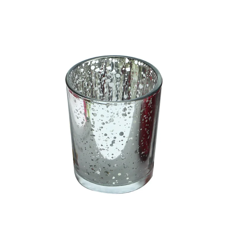 Christmas electroplated silver spray color candle jars creative starry sky candles wax cup for candle making