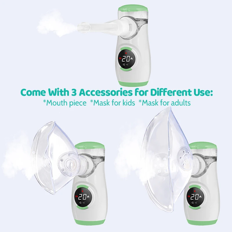 Fitconn Smart LCD Screen Display Nebulizador machine Kit Inhaler Child Adult Portable Mini Mesh Nebulizer