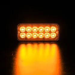 DXZ 12LED Emergency Warning Caution Hazard Construction Amber Strobe Light Many Different Flashing for Car Truck SUV Van