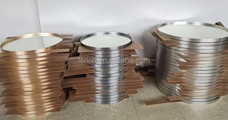 Top Sale 60CM Decorative Rose Gold Mirrors Decor Wall Round Living Room