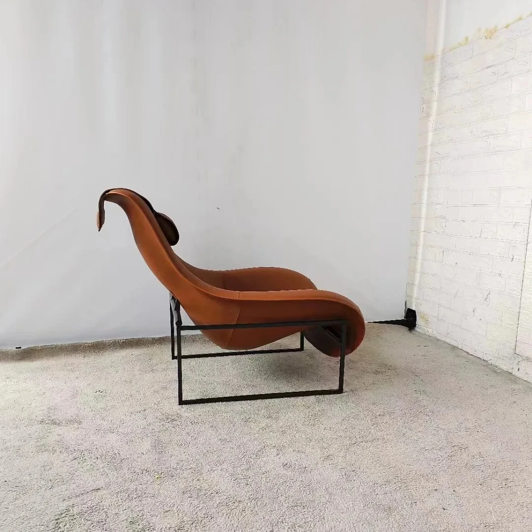 Luxury Living room chair Italy style leather cafe chair leisure armchair for hotel room lounge sofa chair