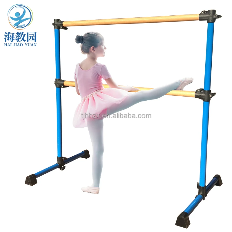 
Powder coated gymnastic portable ballet barre dance height adjustable bar for home club training 