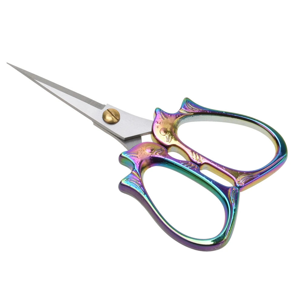 6.2*11.5cm Stainless steel blade zinc alloy handle  paper craft scissors squirrel shape embroidery craft scissors