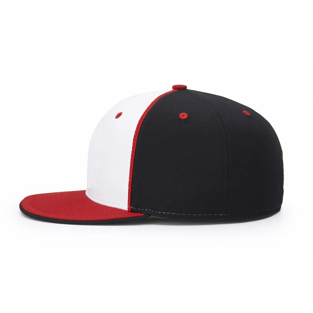 Wholesale Factory gorras closed back mens 6 panel embroidery sports dad custom logo flat brim baseball flex fit fitted cap hats