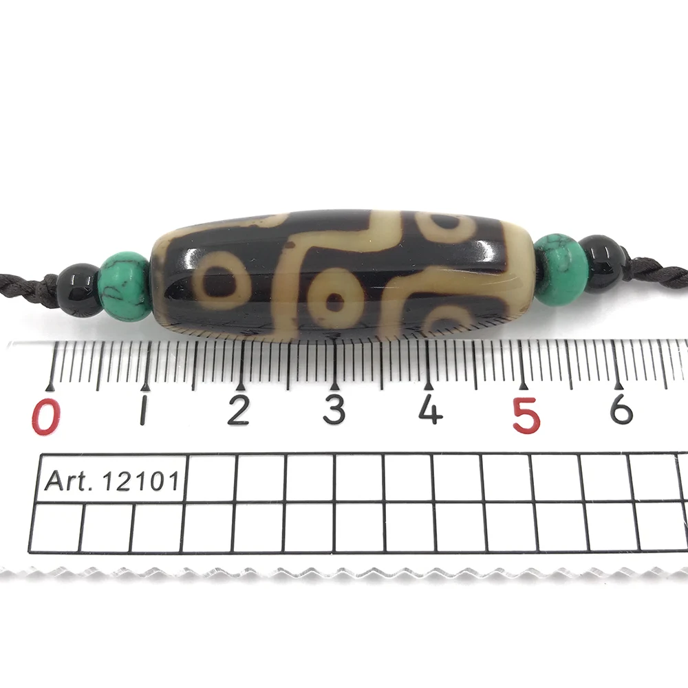 New Arrival Natural Dzi Beads Pendant Necklace, Tibet Column Agate Bead Necklace