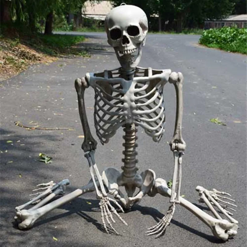 Customized Wholesale Cheap Scary Halloween Decoration Props Haunted House Life Size Animated Halloween Articulated Skeletons