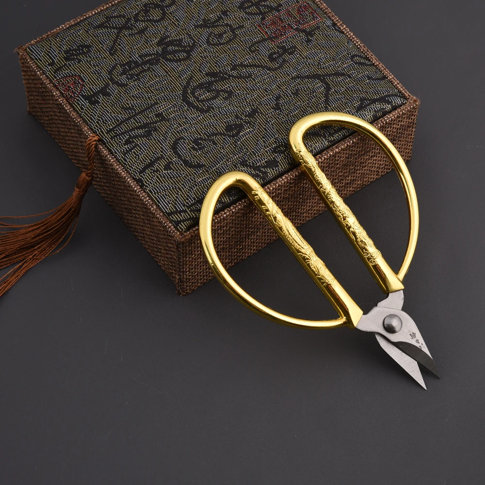Профессиональные ножницы для кутикулы, золотые ножницы для ногтей из нержавеющей стали