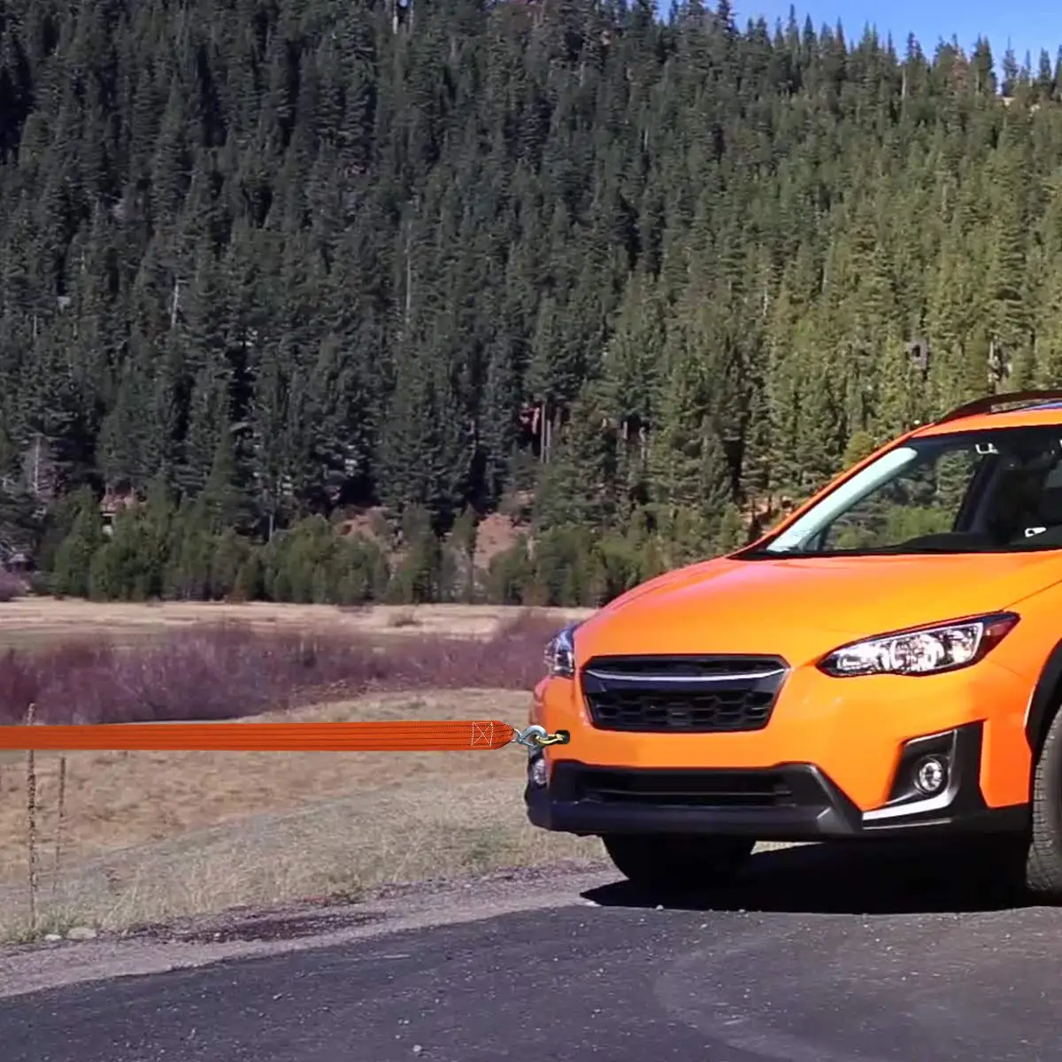 Tow Strap with Hooks Recovery Strap 10,000LB Break Strengthened Towing Rope for Towing Vehicles in Roadside Emergency