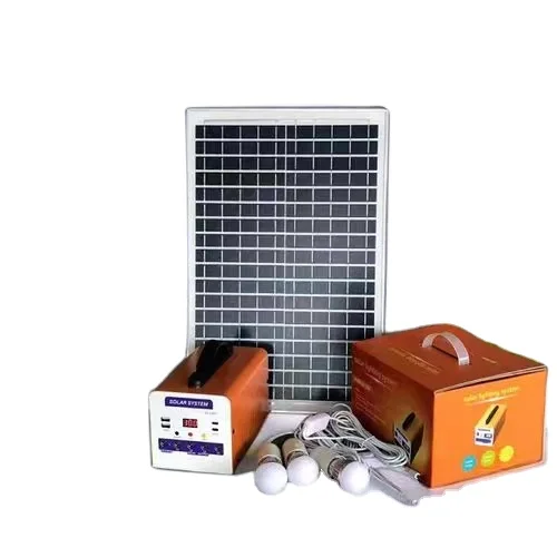 Portable Indoor Mini Solar Power Energy Lighting system for home lighting and phone charging