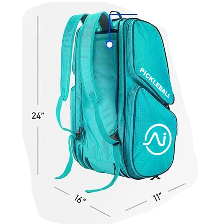 Custom Logo Nylon Sport Large Capacity Tennis Pickleball Bag Badminton Racket Padel Bag With Shoe Pocket