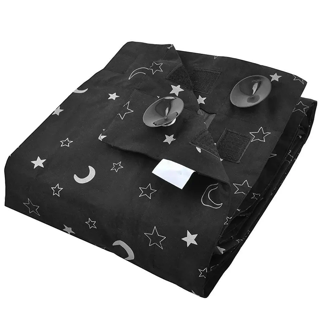 Полнополиэфирная портативная дорожная затемняющая занавеска с присоской для легкого монтажа принтом в виде луны и звезд