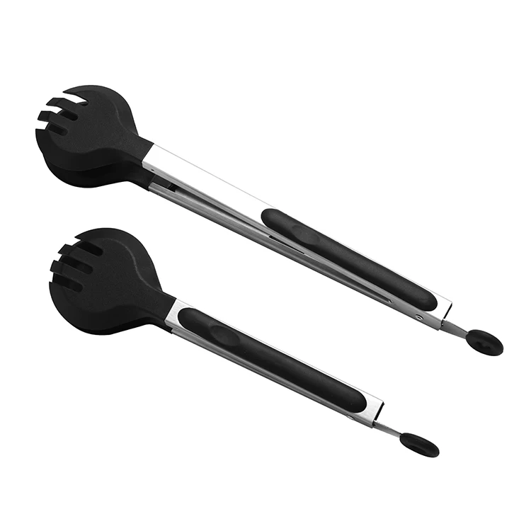 Hopesun Product Non-stick Bpa Free Function Of Food Tongs Service Tongs Cooking Kitchen Tongs With Nylon Head